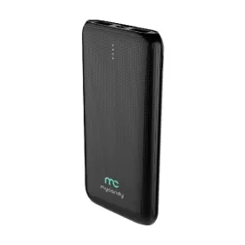 10K MAH POWERBANK SLIM DUAL USB AND TYPE C BLACK