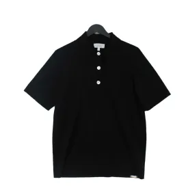 & Other Stories Men's Polo XS Black Viscose with Polyester, Elastane