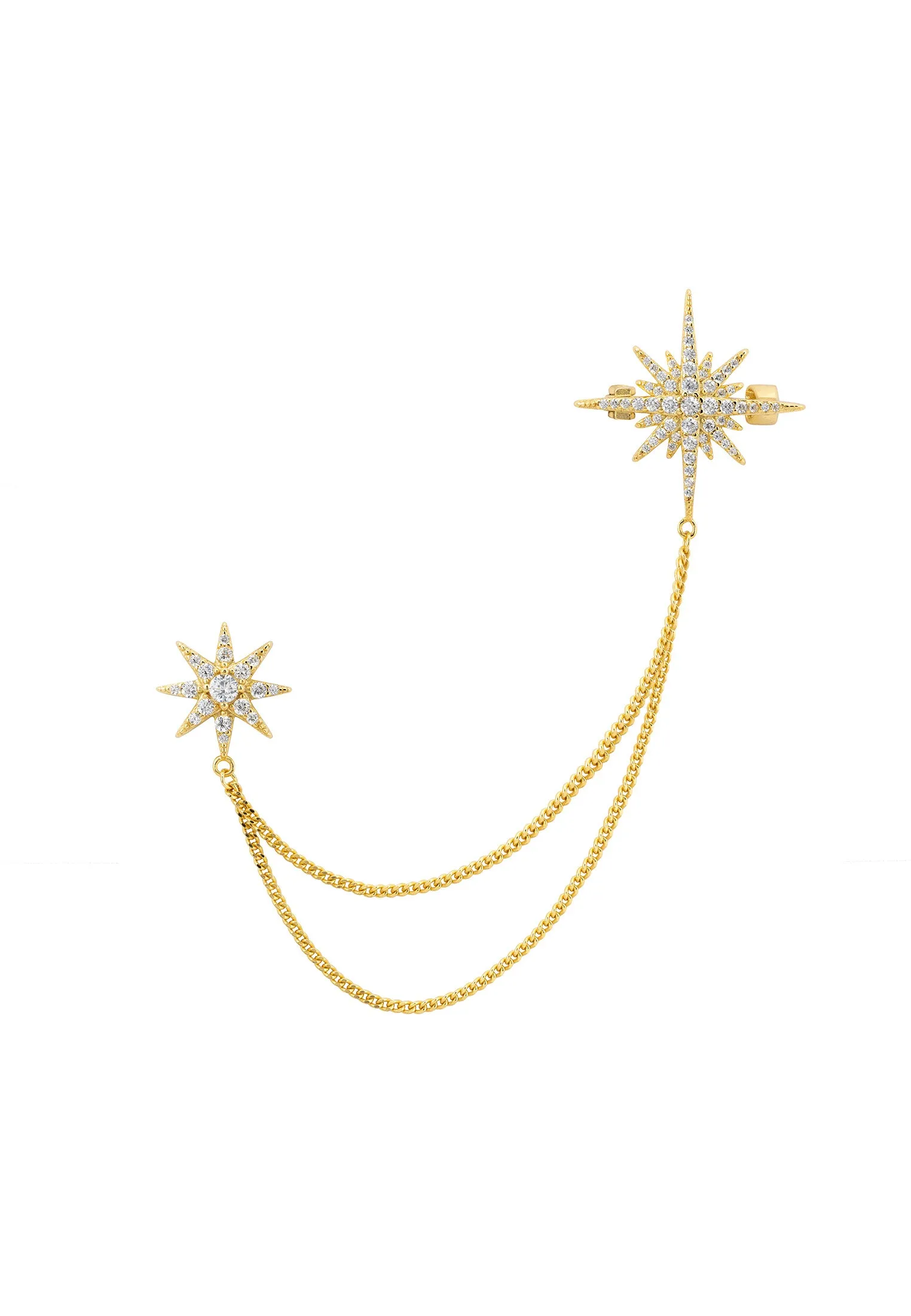 Andromeda Starburst Brooch With Pin Gold