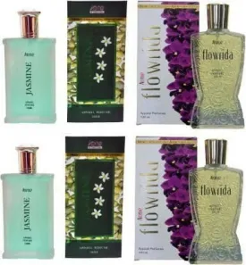 Aone Jasmine and Flowrida Perfume for men 100ml each (Pack of 4, 400ml)