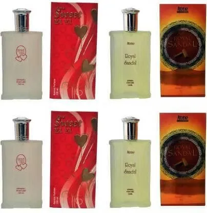 Aone Sweet YA YA and Royal Sandal Perfume 100ML Each (Pack of 4) Eau de Parfum - 400 ml (For Men)