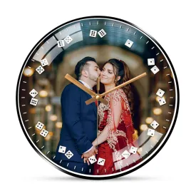 Beautiful Couple Photo Wall Clock