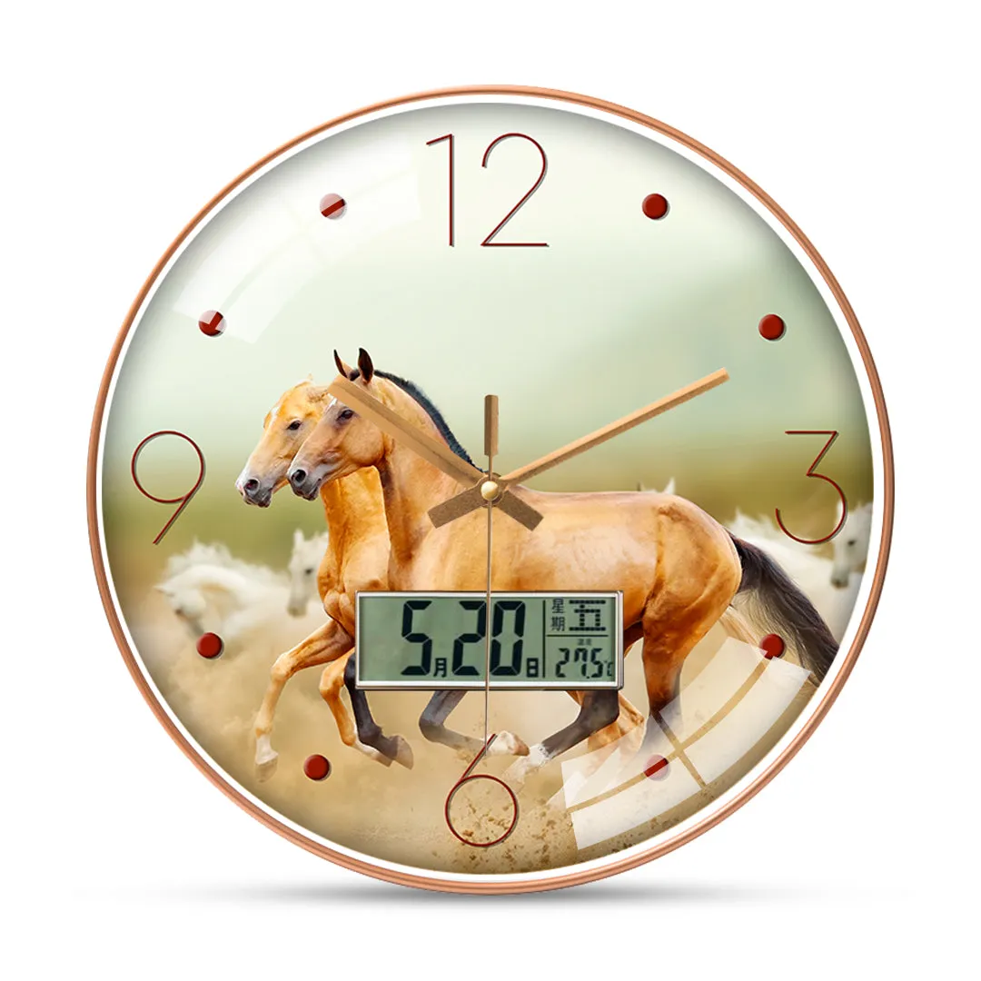 Beautiful wild horse wall clock