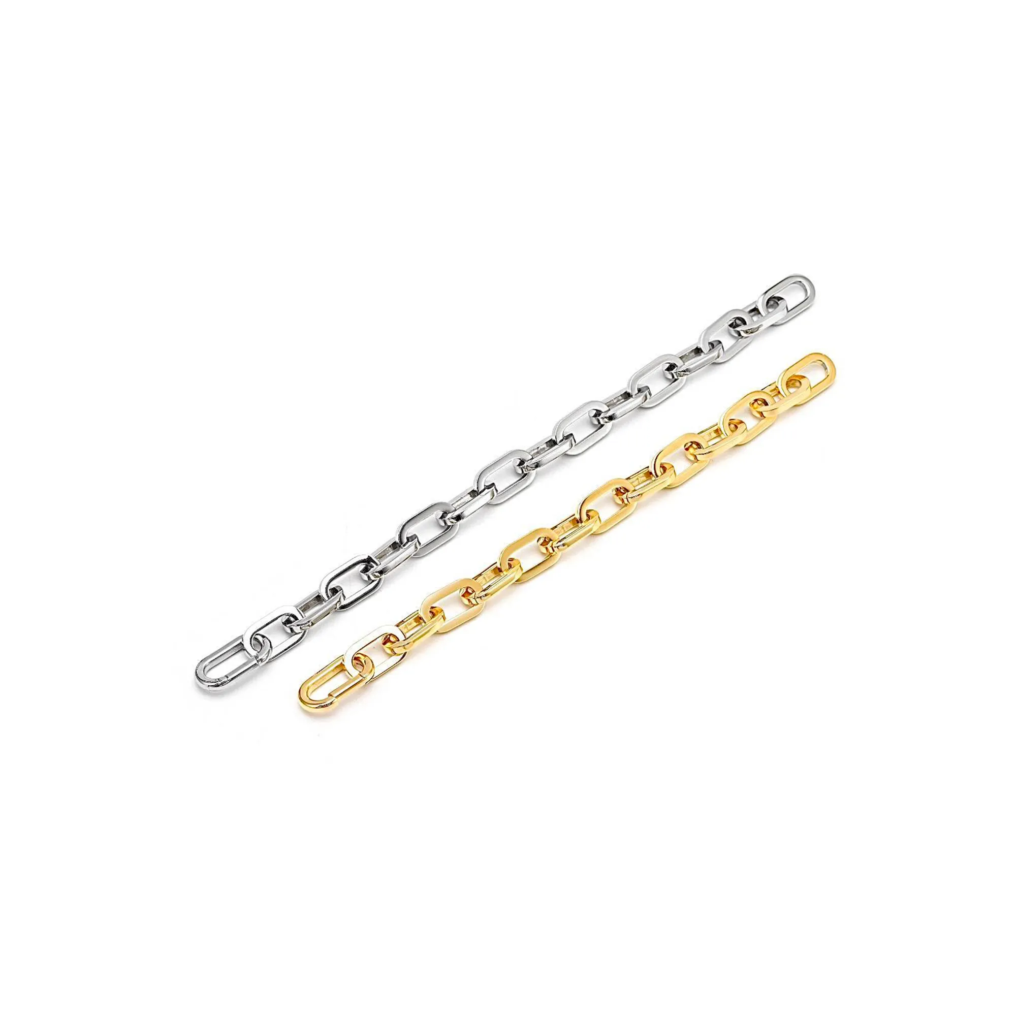 BG200G B.Tiff High Polish Paperclip Gold Plated Stainless Steel Bracelet