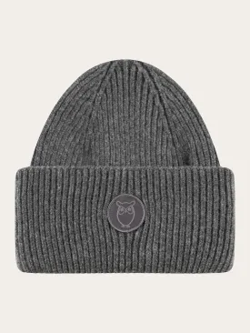 Big rib beanie - Dark Grey Melange