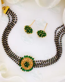 BLACK BEADS DESIGNER MANGALSUTRA