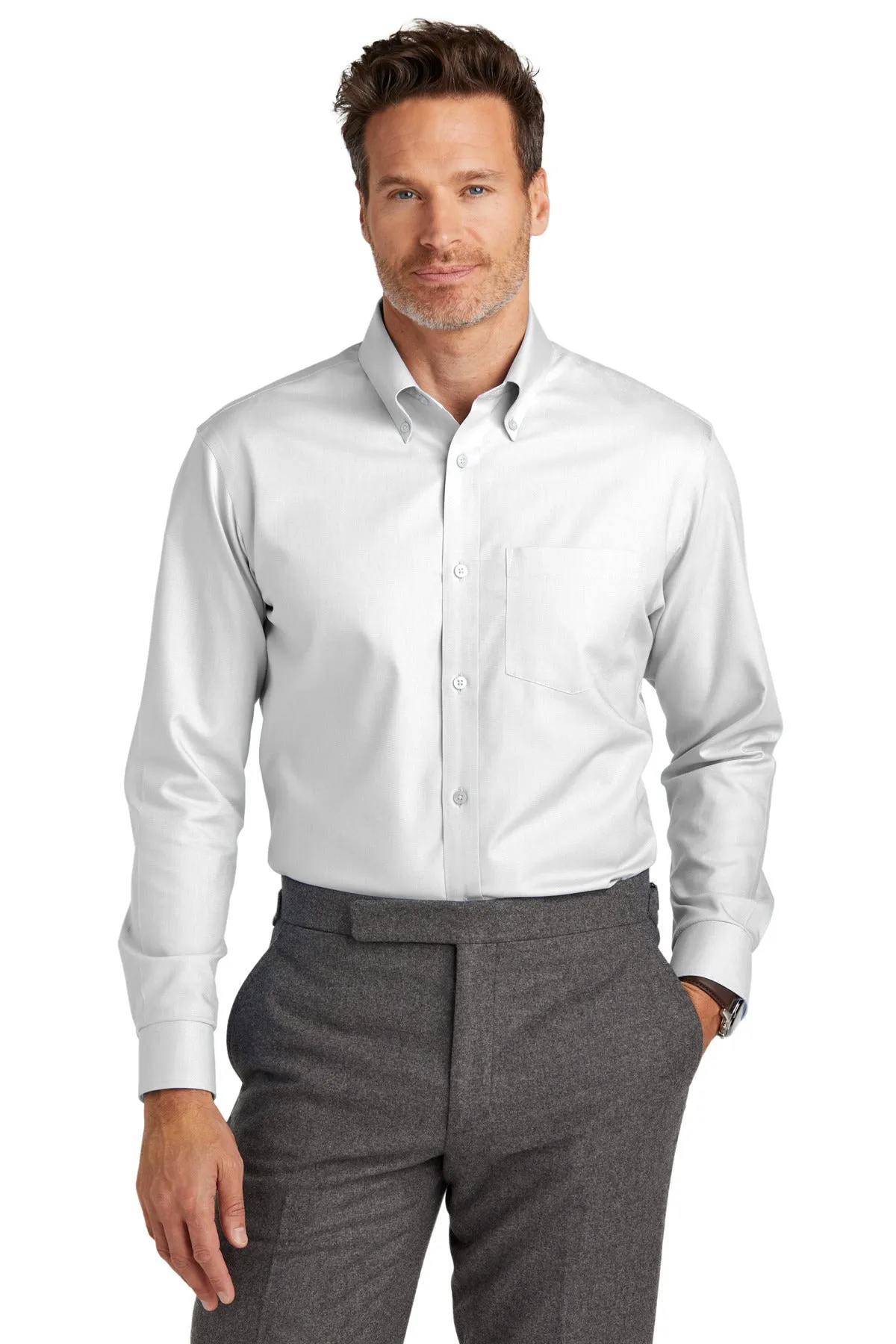 Brooks Brothers Wrinkle-Free Stretch Nailhead Shirt BB18002