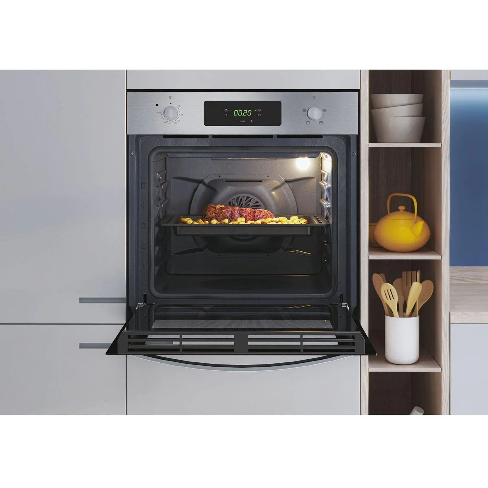 Candy 65L Built-In Electric Single Oven - Stainless Steel | FIDCX405