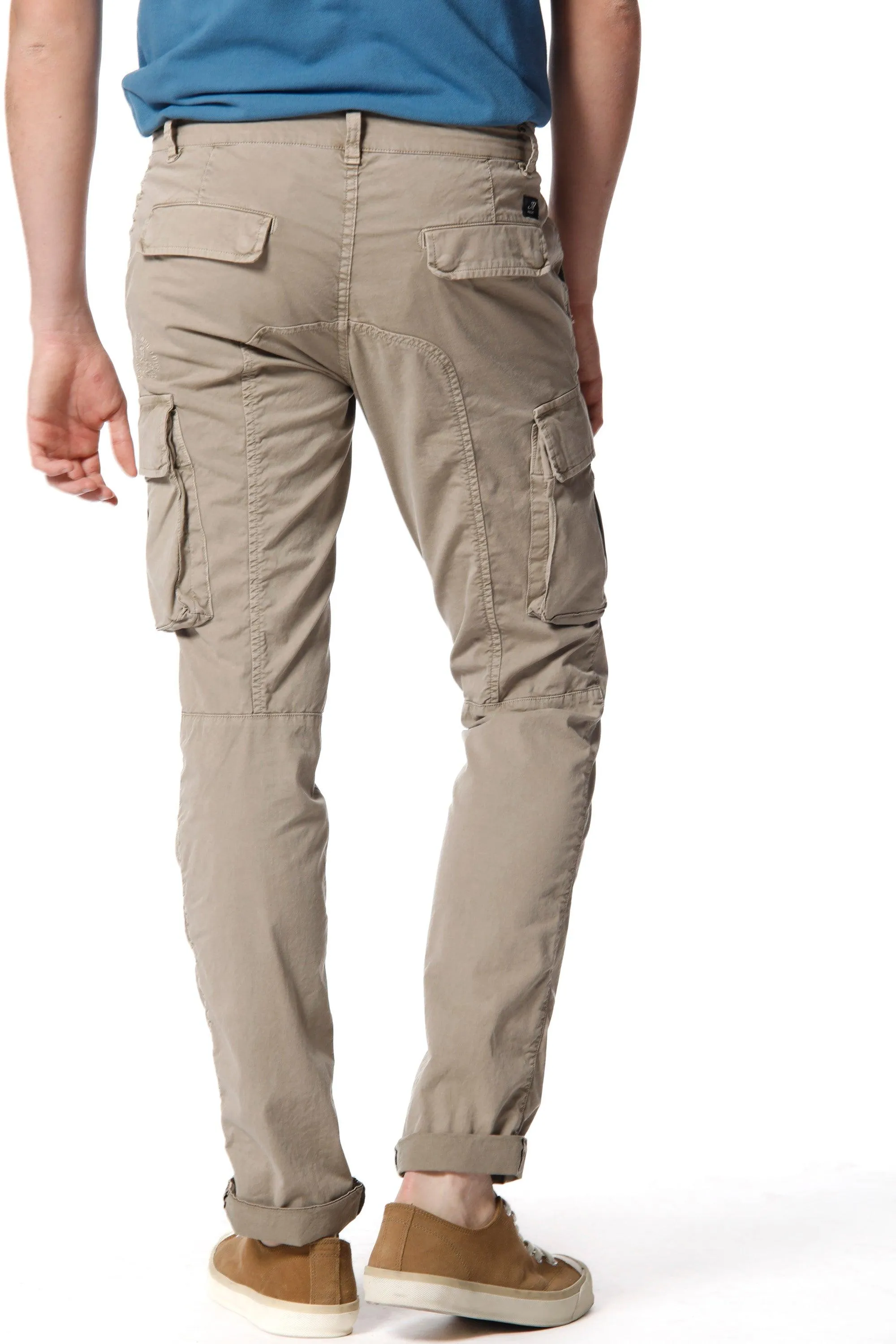 Chile pantalone cargo uomo in twill stretch con special washing extra slim fit