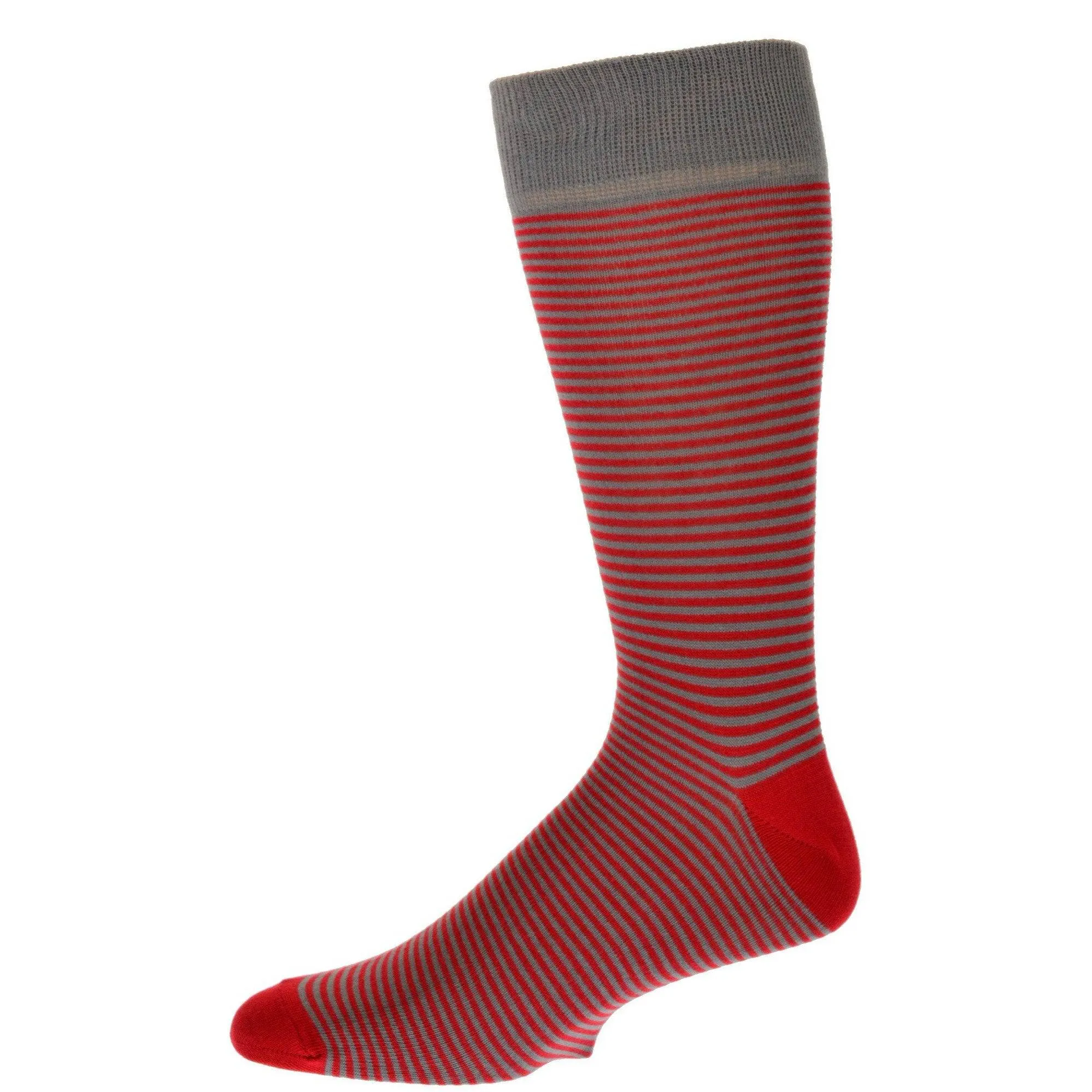 Cotton Fine Striped Crew Socks