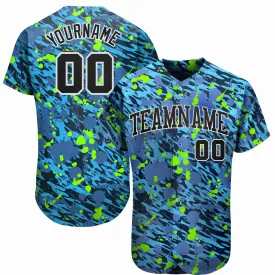 Custom 3D Pattern Design Music Festival Authentic Baseball Jersey