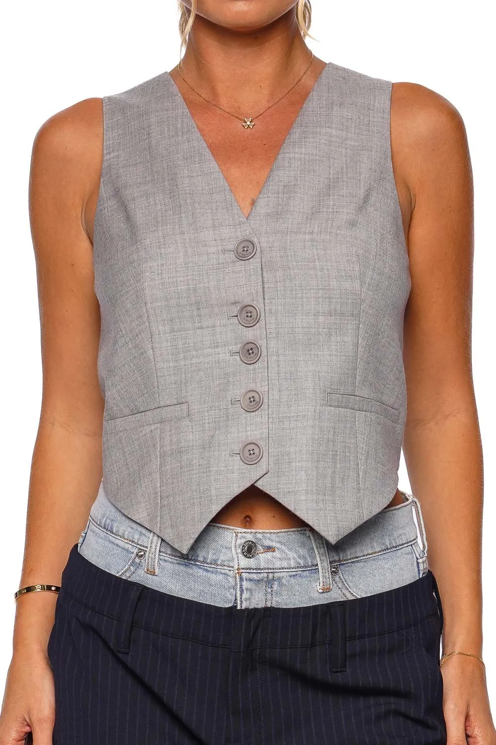 Deb Heather Grey Tailored Vest