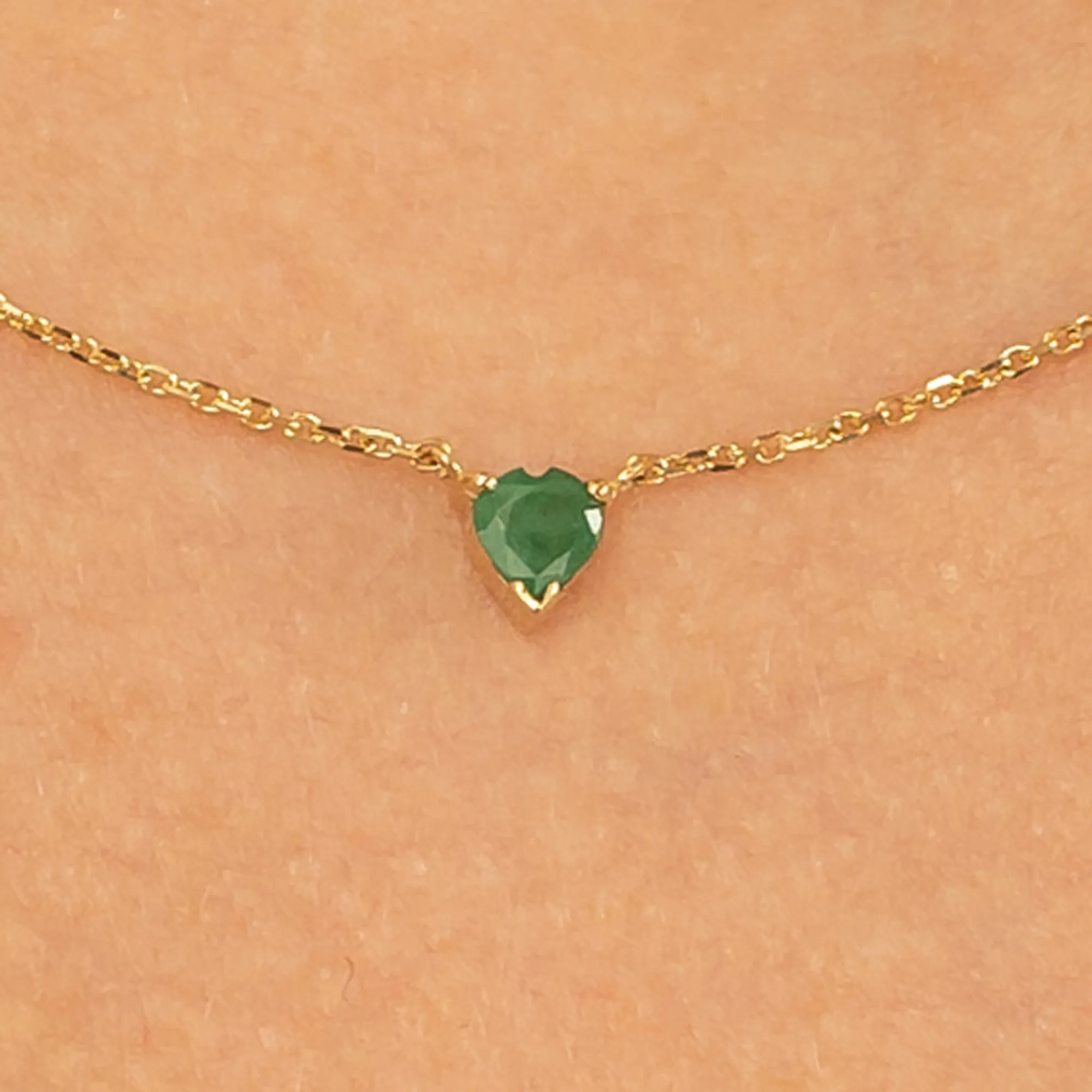 Emerald Heart Necklace, Corin