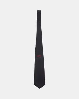 EWB Embroidered Tie in Black