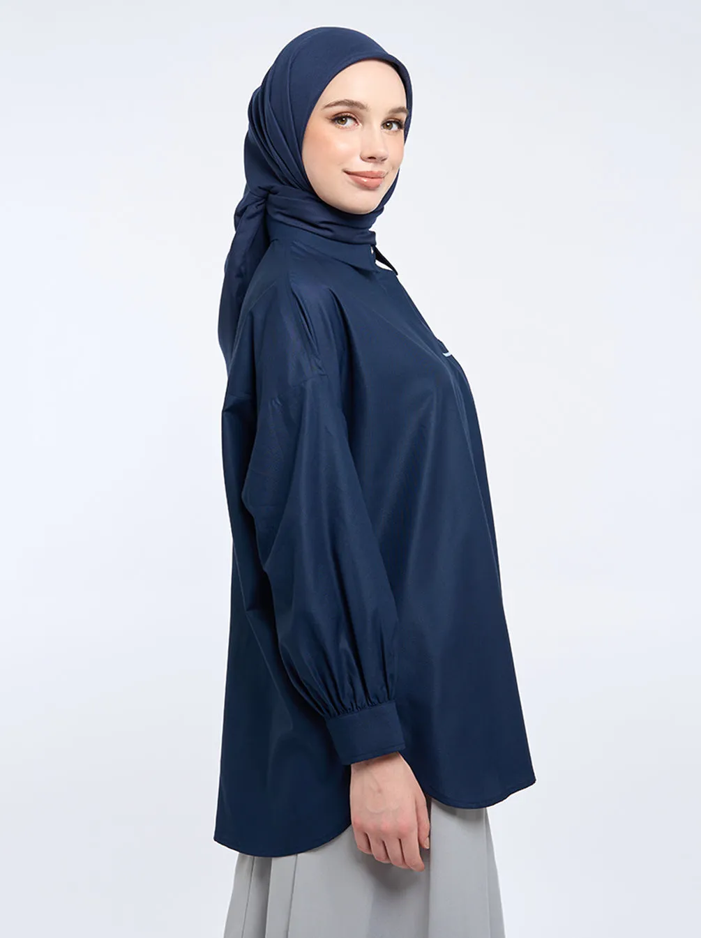 FLOREN PRINTING POCKET TOP NAVY