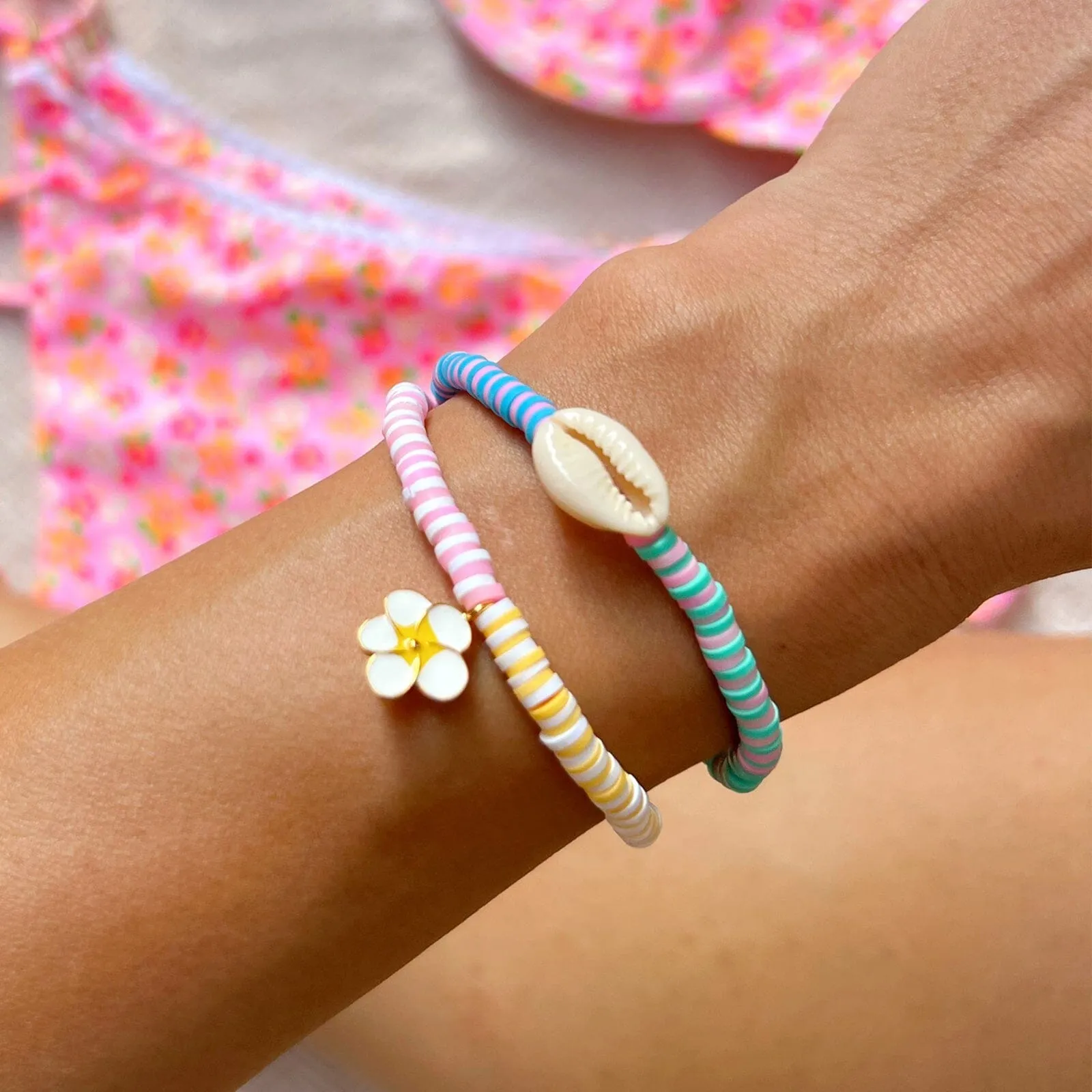 Frangipani Stretch Bracelet