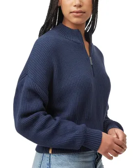 Highline 1/4 Zip Mock Neck (Dress Blue)