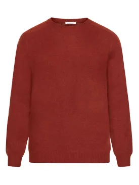 KCA 80624 O-neck wool knit jumper 1478 fired brick men