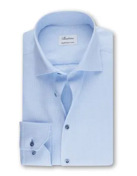 Light Blue Houndstooth Shirt | Slimline