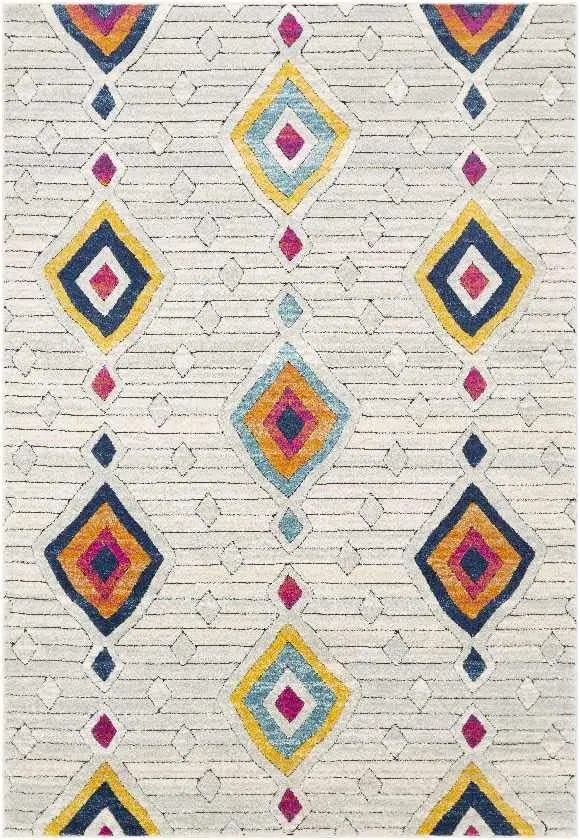 Merrill 5x7 Bohemian Gray Area Rug Carpet for Living Room Bedroom or Kitchen (5'3" x 7'3")