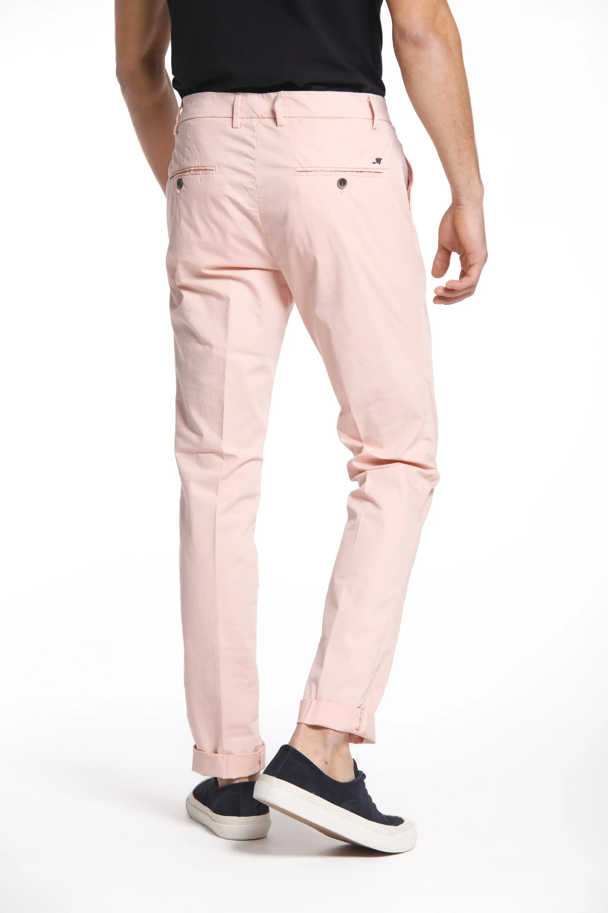 Milano Style pantalone chino uomo in gabardina stretch extra slim fit ①