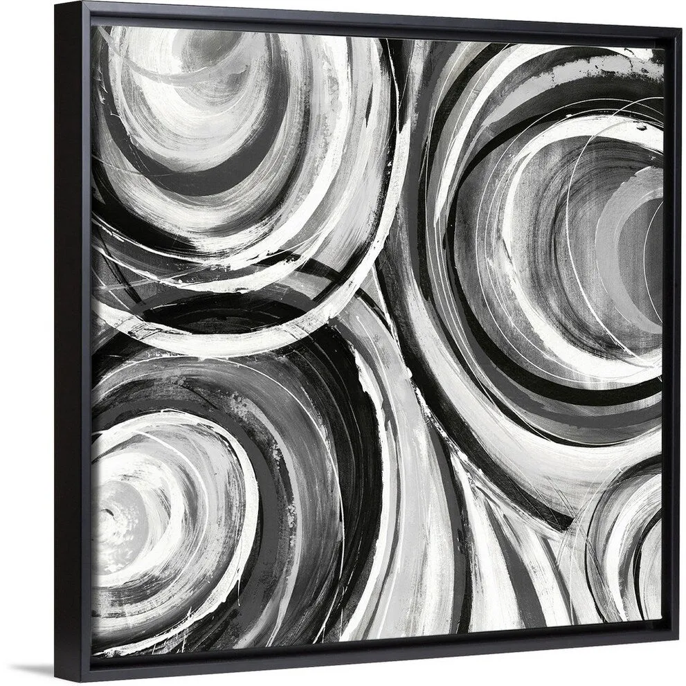 "#3 II" Black Float Frame Canvas Art