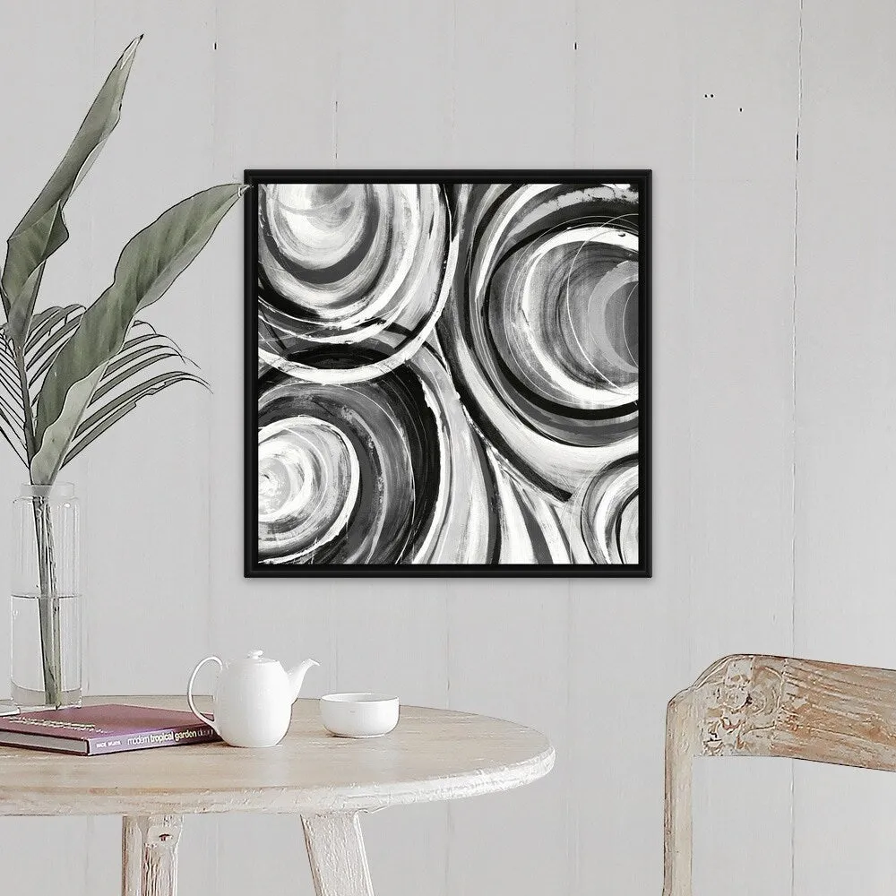 "#3 II" Black Float Frame Canvas Art