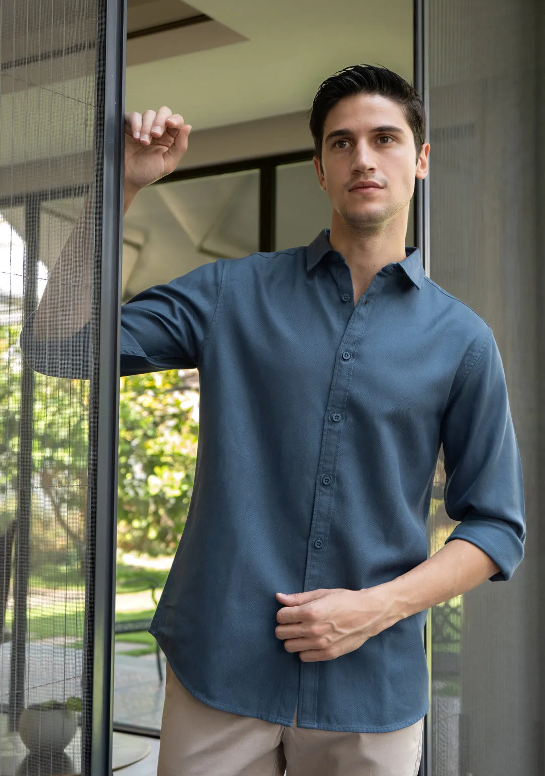 Tencel™ Shirt in Moonlight Blue