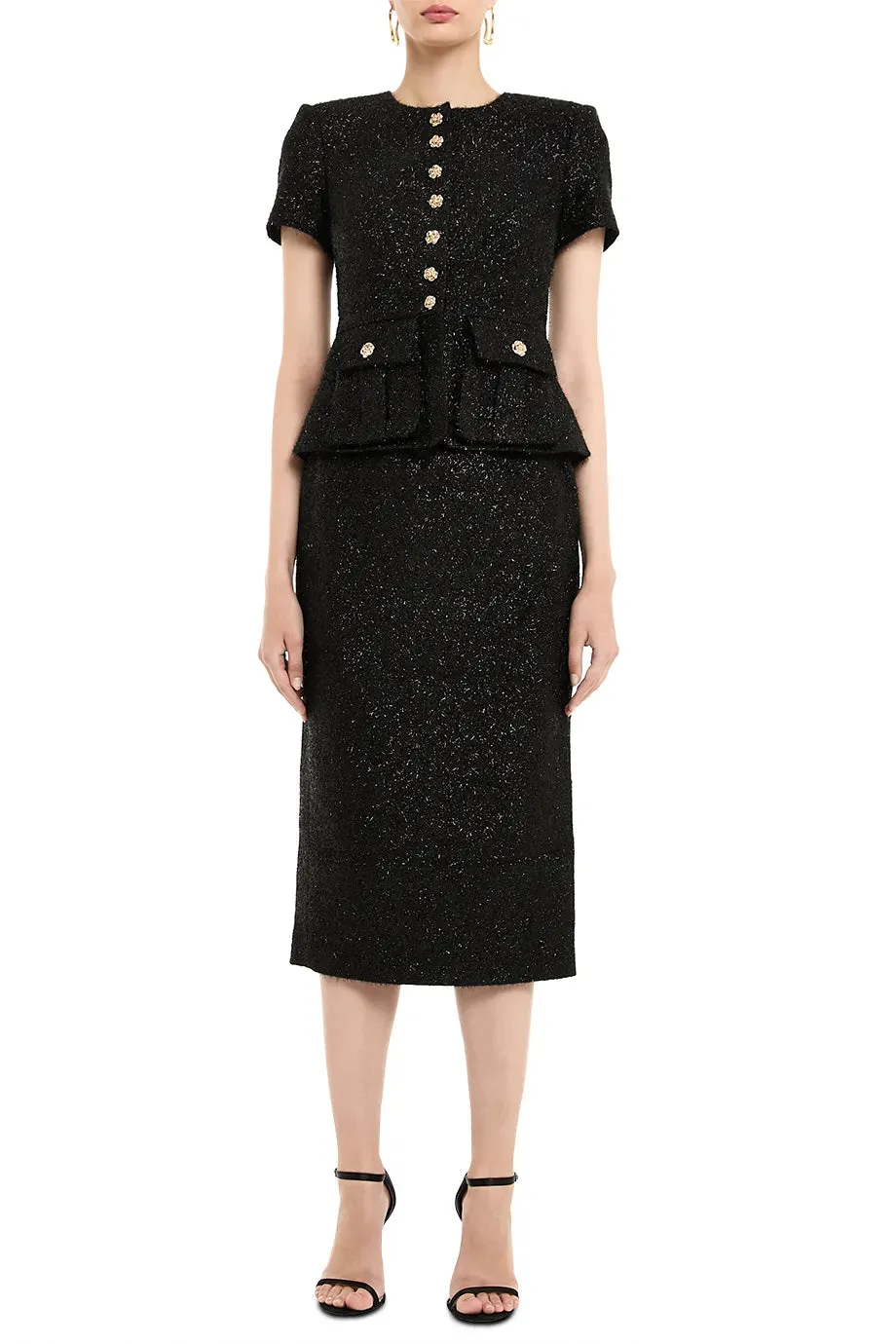 Tinsel Boucle Tailored Midi Dress