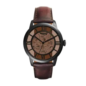 Townsman Automatic Dark Brown Leather Watch