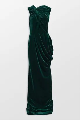 TWISTED NECKLINE GOWN